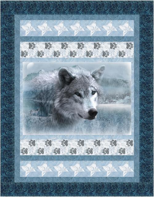 Wolf and Snowflakes by 